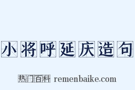 小将呼延庆造句是什么意思的图片